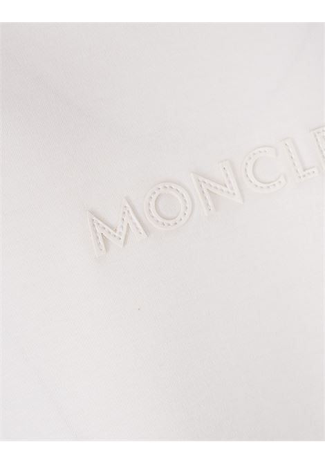 White T-Shirt With Logo Detail MONCLER | 091-8C00020 89AWA002